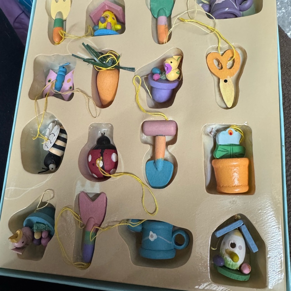 Yellow and Orange Holiday Ornaments Set